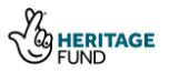 Heritage Lottery Fund logo in black, white and teal.